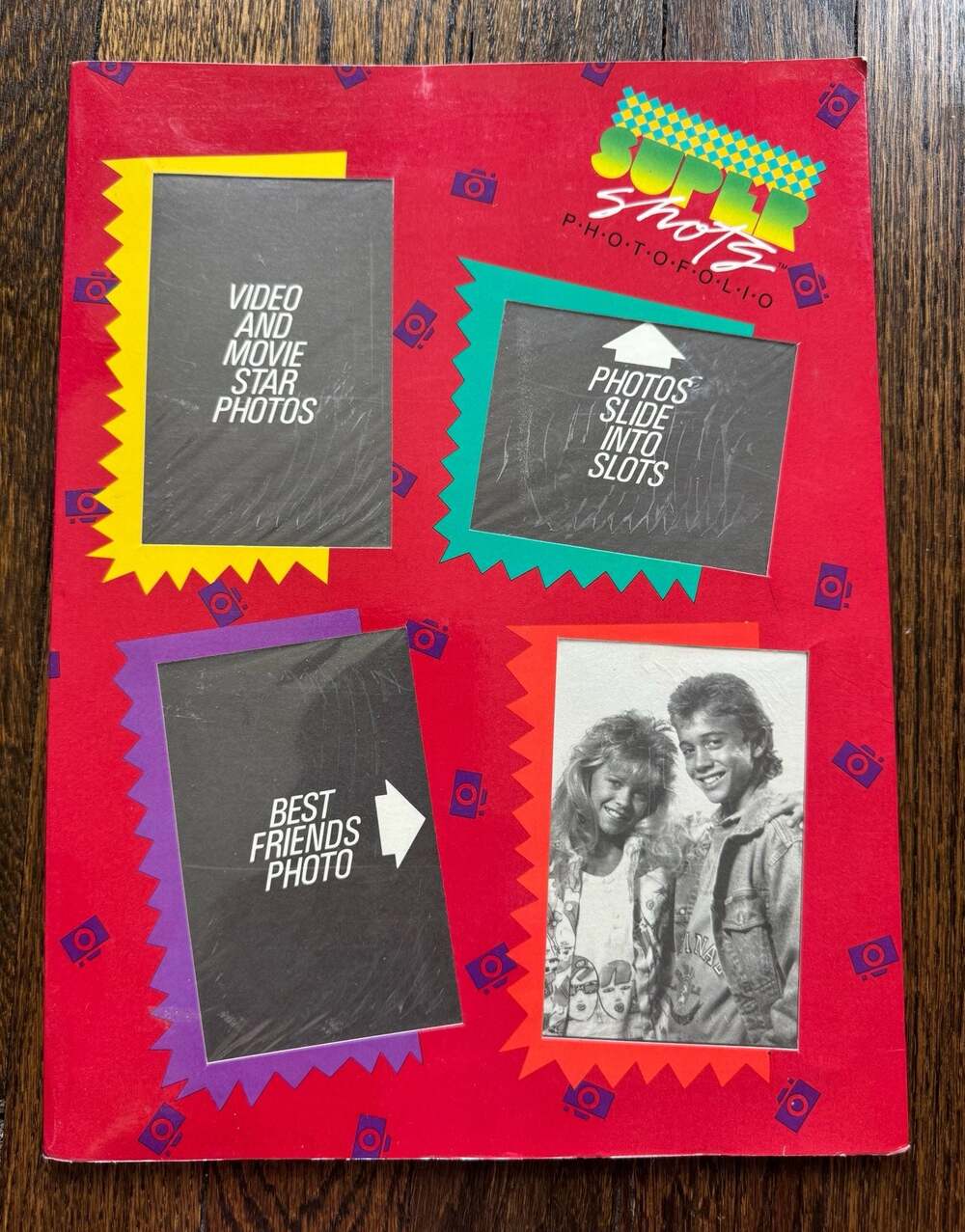 VINTAGE 9.5” x 12.5” 1988 Mead Super Shots Photofolio Pocket School Folder